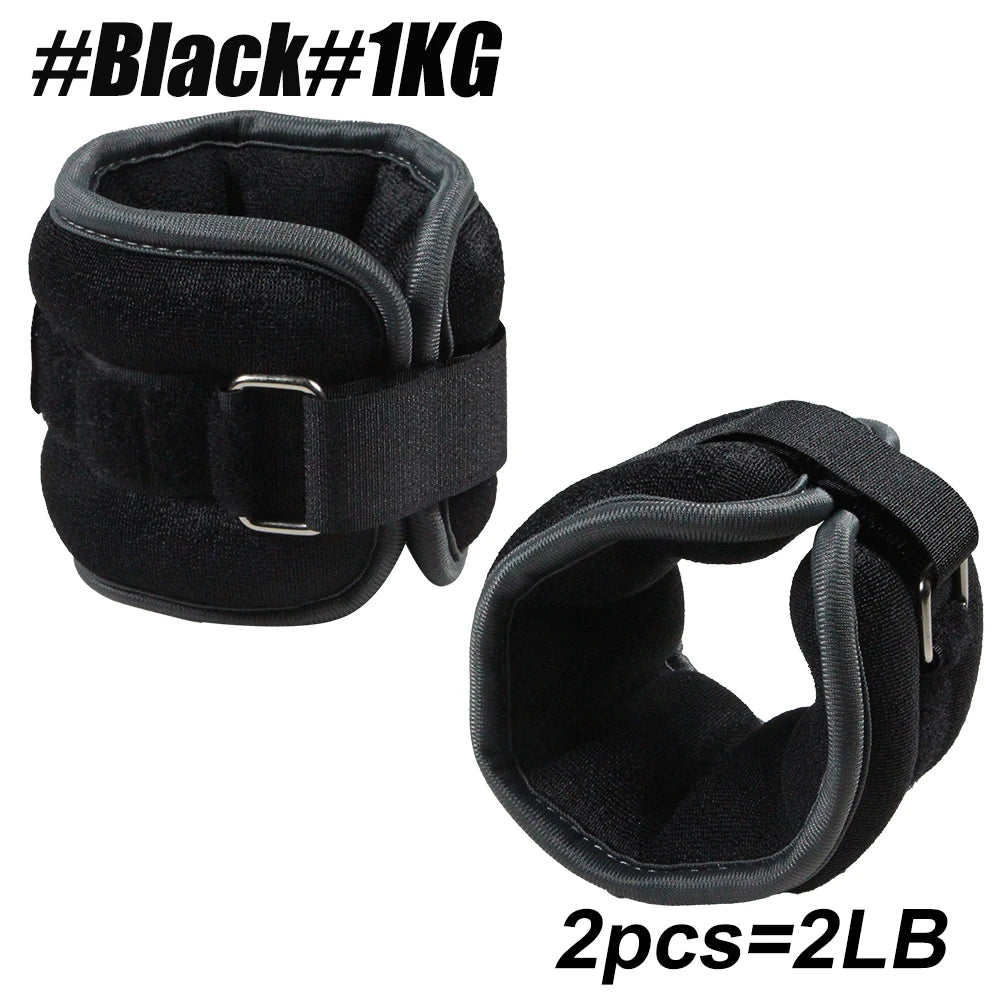 2X Ankle/Wrist Weights for Fitness Women and Men - Adjustable (0.5kg/1kg)