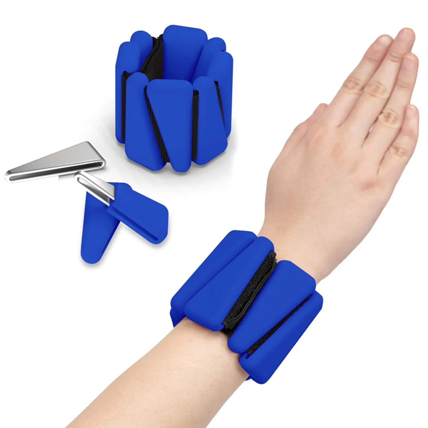 2X Ankle/Wrist Weights for Fitness Unisex - Adjustable (0.45kg Per Band)