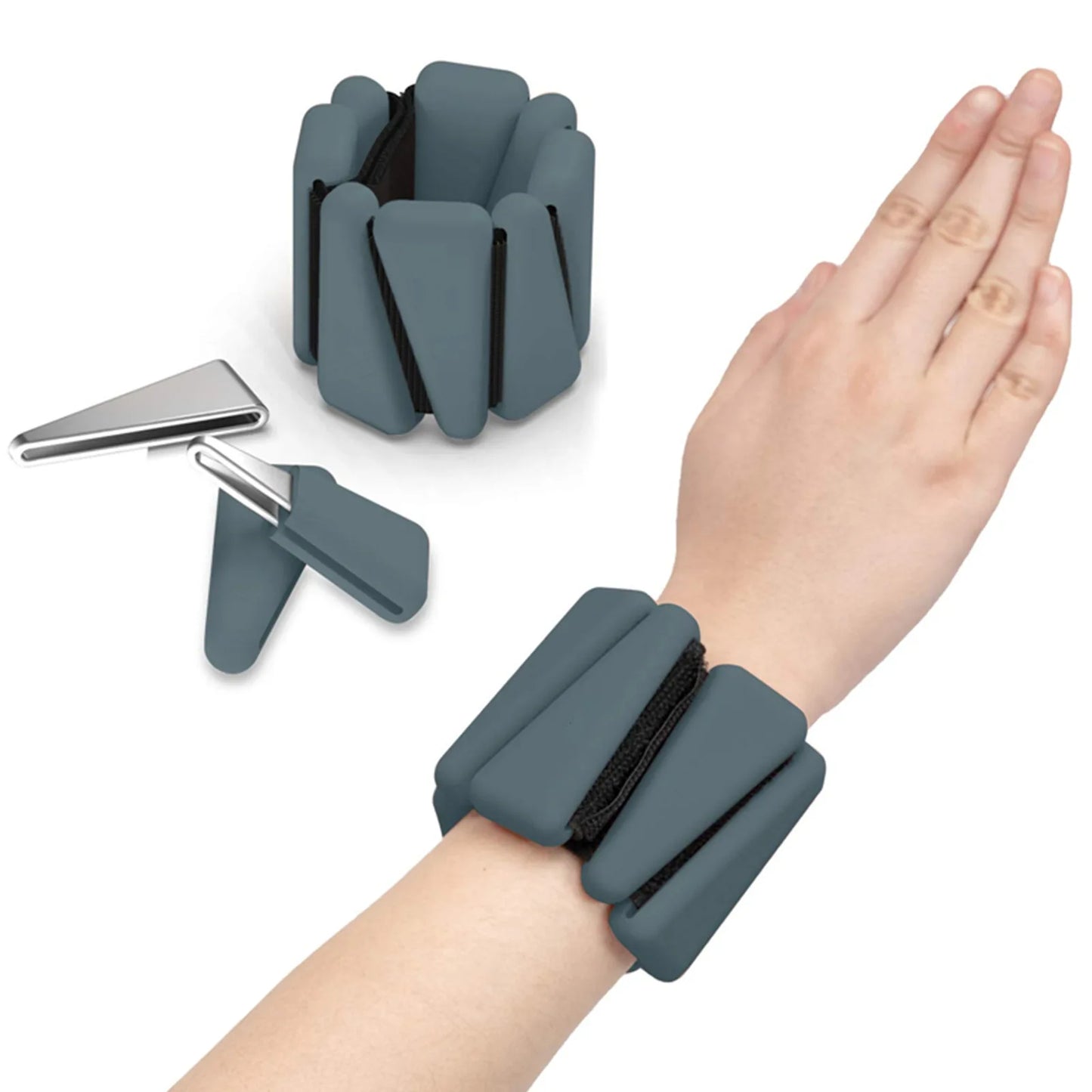 2X Ankle/Wrist Weights for Fitness Unisex - Adjustable (0.45kg Per Band)
