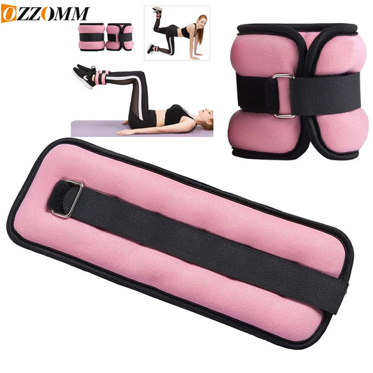 2X Ankle/Wrist Weights for Fitness Women and Men - Adjustable (0.5kg/1kg)