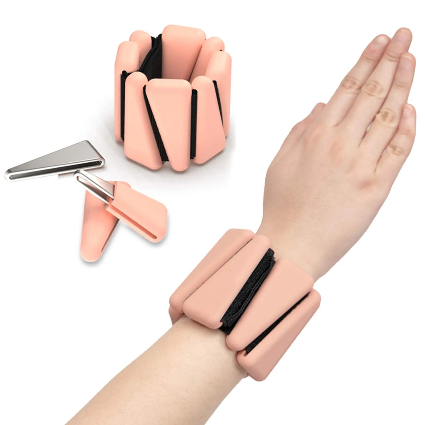2X Ankle/Wrist Weights for Fitness Unisex - Adjustable (0.45kg Per Band)