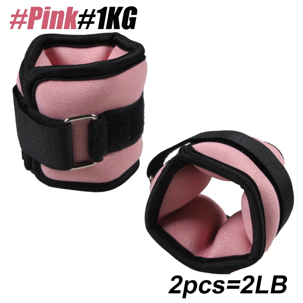 2X Ankle/Wrist Weights for Fitness Women and Men - Adjustable (0.5kg/1kg)
