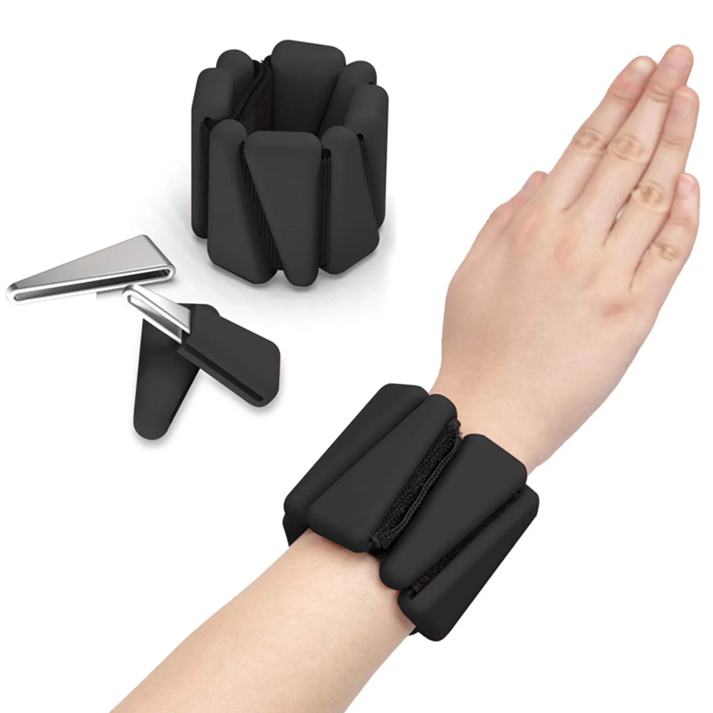 2X Ankle/Wrist Weights for Fitness Unisex - Adjustable (0.45kg Per Band)