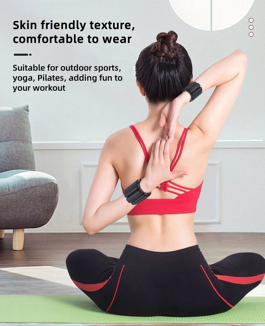 2X Ankle/Wrist Weights for Fitness Women and Men - Adjustable (0.45kg Per Band)