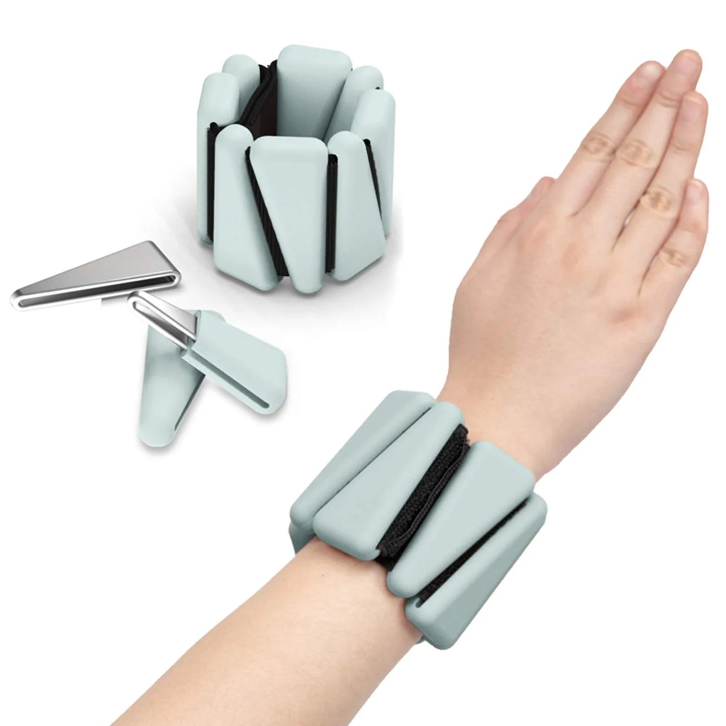 2X Ankle/Wrist Weights for Fitness Unisex - Adjustable (0.45kg Per Band)